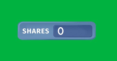 Shares Counter Displaying Zero on Green Background - Download Free Stock Images Pikwizard.com