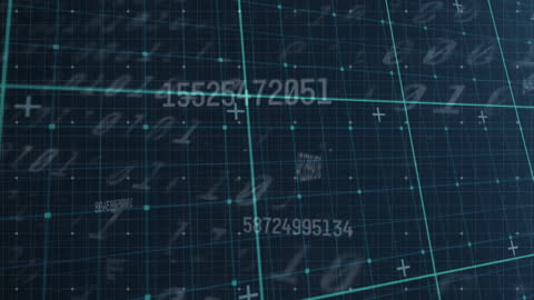 Digital Data Processing on Digital Grid Background