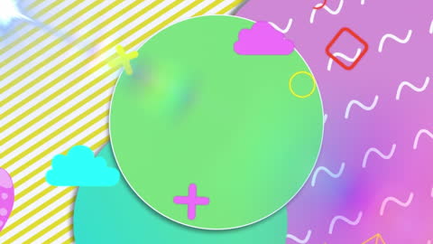 Colorful Abstract Design with Circular Banner for Copy Space