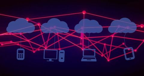 Cloud Computing Network Connecting Multiple Devices