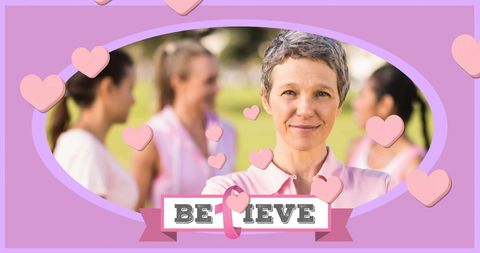 Empowered Women in Pink Shirts Promoting Breast Cancer Awareness - Download Free Stock Images Pikwizard.com