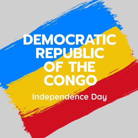 Celebrating Democratic Republic of the Congo Independence Day with Patriotic Colors - Download Free Stock Templates Pikwizard.com