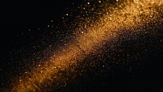 Streaming Cascade of Shimmering Dust in Dark Abstract Space