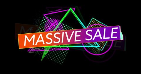 Retro Eighties Style Massive Sale Neon Advertisement