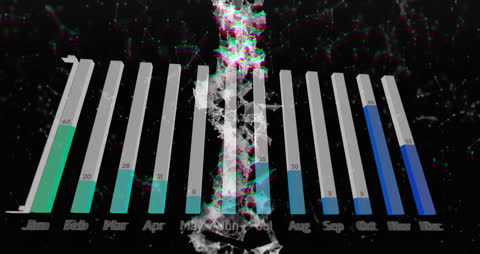 Financial Analysis with DNA Strand on Dark Tech Background