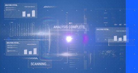 Futuristic Holographic Data Interface with Glowing Flare Effect - Download Free Stock Images Pikwizard.com