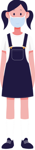 cartoon girl wearing medical mask transparent background - Download Free Stock Videos Pikwizard.com