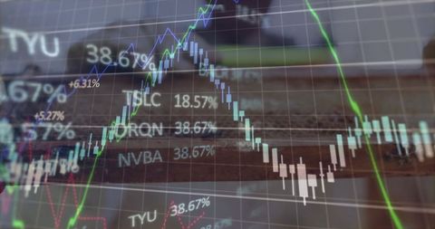 Dynamic Stock Market Trading Screen with Chart Analysis