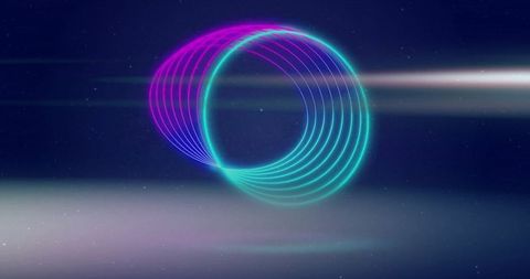 Vibrant neon toroidal loops in cosmic setting