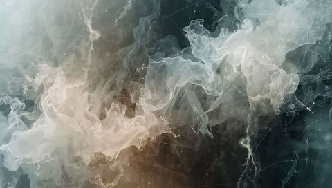 Swirling ethereal nebula veils drifting across dark digital canvas with filament details