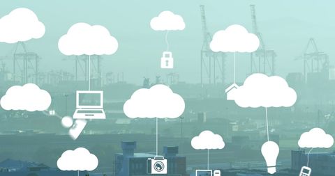 Cloud Computing and Digital Data Connectivity in Urban Landscape - Download Free Stock Images Pikwizard.com