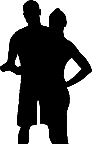 transparent silhouette: trainer guiding woman in fitness work - Download Free Stock Videos Pikwizard.com