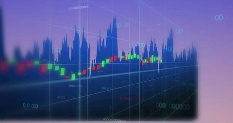 Abstract Financial Graph on Digital Screen with Data Processing Concept - Download Free Stock Images Pikwizard.com