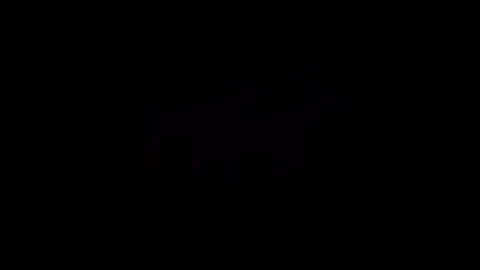 Abstract Animation with Moving Shapes on Black Background