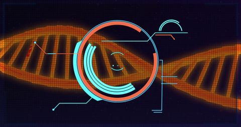Futuristic DNA Data Analysis Interface Concept - Download Free Stock Images Pikwizard.com