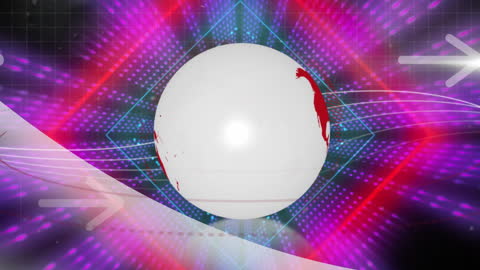 Abstract Global Network with Digital Light Effects