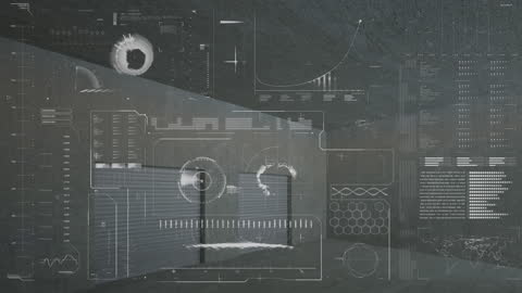 Futuristic Data Processing and Digital Interfaces Concept