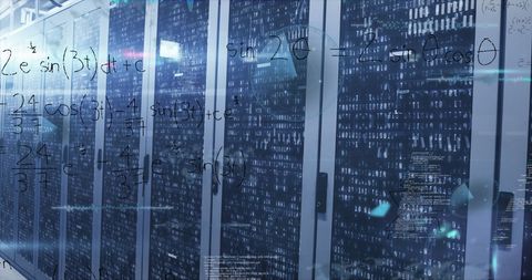 Big Data and Mathematical Algorithms in Modern Server Room - Download Free Stock Images Pikwizard.com