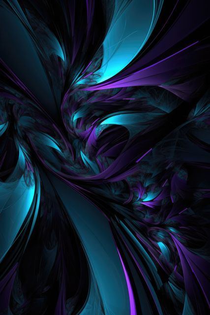 Abstract pattern in purple and blue background, created using generative ai technology. Colour, shape, pattern concept digitally generated image.