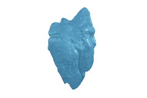 Transparent Blue Abstract Shape Digital Illustration