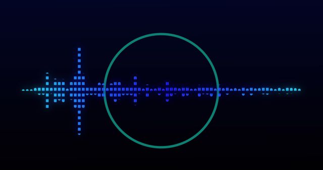 Futuristic Digital Soundwave and Circle Interface - Download Free Stock Images Pikwizard.com