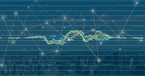 Dynamic Data Visualization with Urban Background - Download Free Stock Images Pikwizard.com