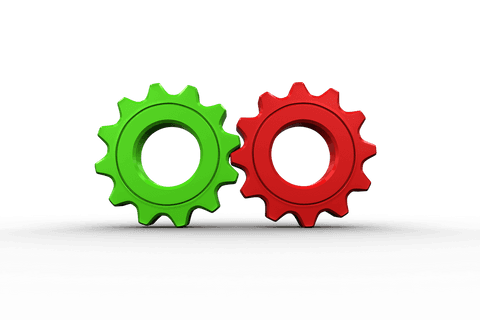 red and green gears on transparent background vector illustration - Download Free Stock Videos Pikwizard.com