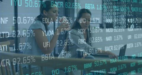Business Women Analyzing Stock Market Data Overlays - Download Free Stock Images Pikwizard.com