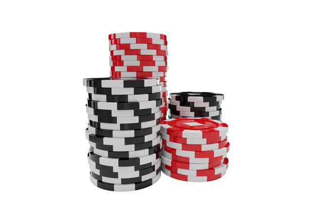 Stacks of gambling chips in black white red colors on a transparent background - Download Free Stock Videos Pikwizard.com