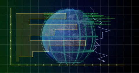 Global Data Processing with Cyber Security Interface - Download Free Stock Images Pikwizard.com