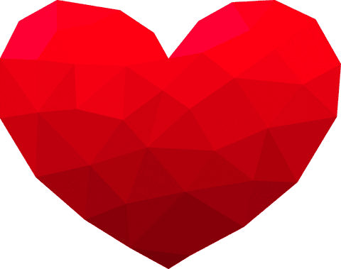 Transparent Low-Poly Red Heart on Faceted Design Style - Download Free Stock Videos Pikwizard.com