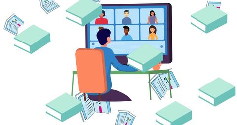 Remote Learning with Digital Interface and Books