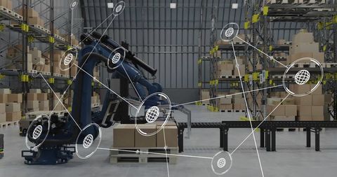 Warehouse Robotics with Digital Network Interface Connections
