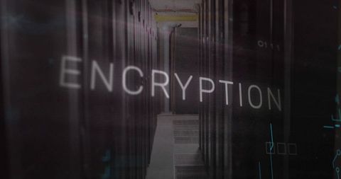 Encryption in Data Center Highlighting Cybersecurity Infrastructure