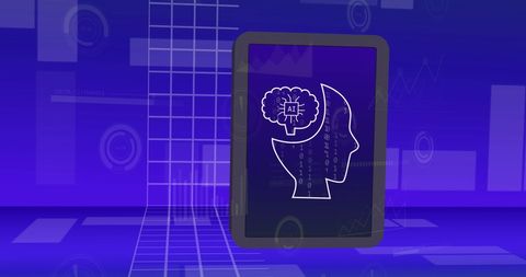 Abstract AI Data Processing Concept with Digital Interface - Download Free Stock Images Pikwizard.com