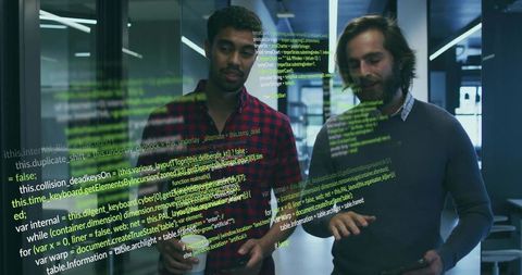 Developers Collaborating in Modern Office