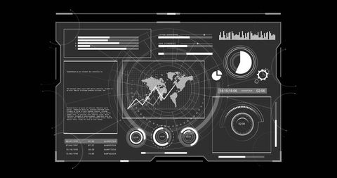 Futuristic Global Finance Data Display Interface - Download Free Stock Images Pikwizard.com