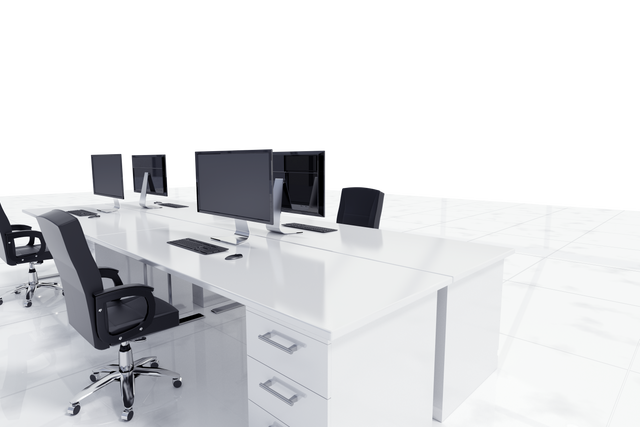 Office Cubicles and Computer Desks on Transparent Background - Download Free Stock Videos Pikwizard.com