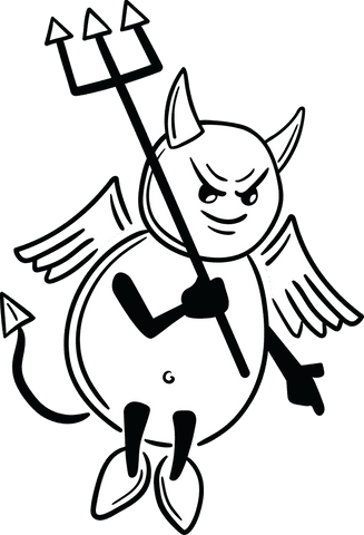 transparent spooky devil with wings and pitchfork illustration - Download Free Stock Videos Pikwizard.com