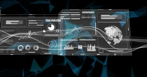 Global Digital Data Processing with Dynamic Connections - Download Free Stock Images Pikwizard.com