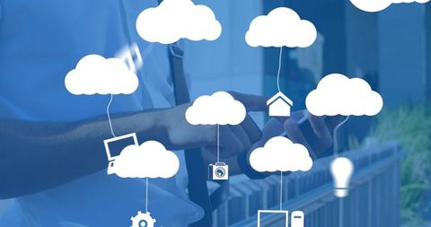 Cloud Computing Concept with Icon Network and Smartphone Interaction - Download Free Stock Images Pikwizard.com