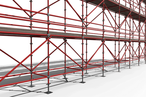 red transparent scaffolding with metal tubes and connections - Download Free Stock Videos Pikwizard.com