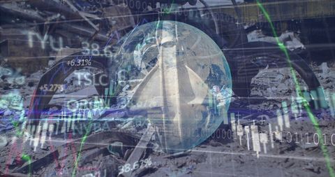 Global finance and economic analysis background