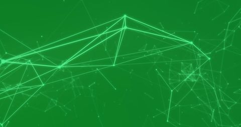 Abstract Network of Digital Connections on Green Background - Download Free Stock Images Pikwizard.com