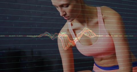 Biometric Fitness | Athlete with Technology Overlay Streamlines Performance