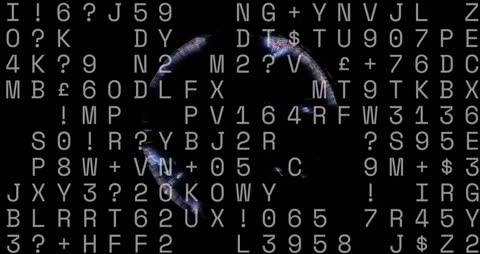 3D Globe Emerging Behind Digital Code Matrix