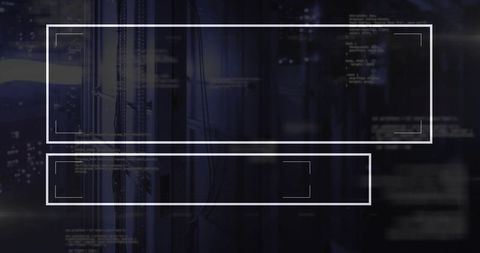 Futuristic Interface with Server Racks in Data Center Environment
