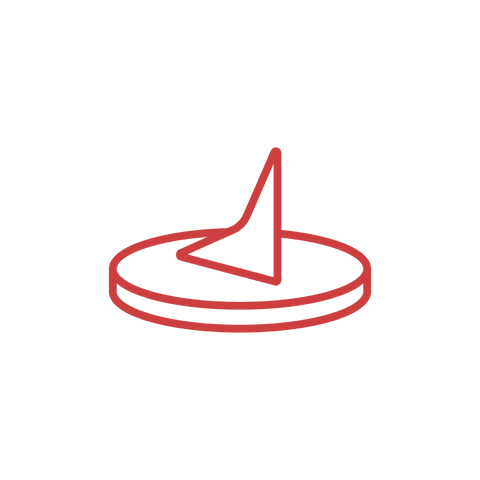 Red Sundial Illustration on Transparent Background - Download Free Stock Videos Pikwizard.com