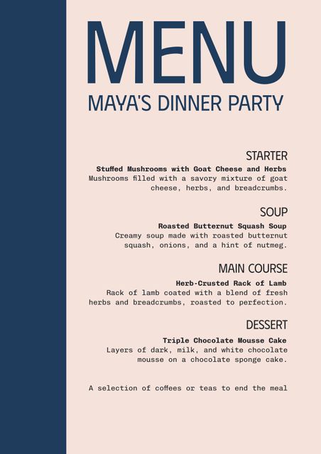 Composition of menu with maya's dinner party text on beige background - Download Free Stock Videos Pikwizard.com