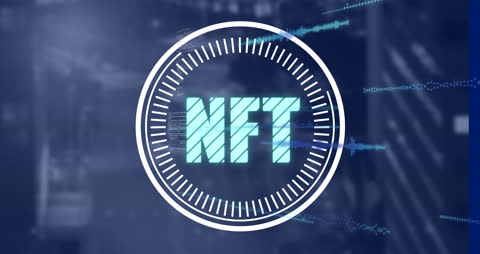 NFT Digital Interface with Cryptocurrency Concept